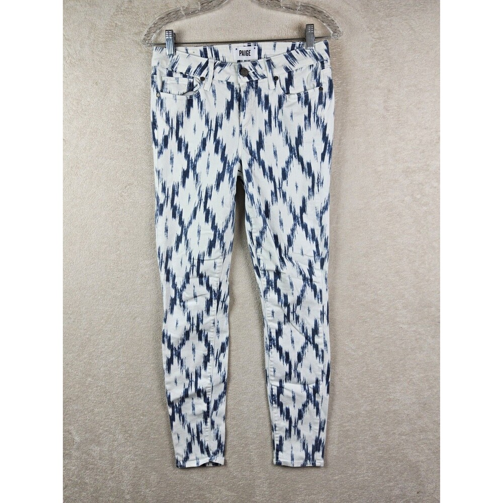 Paige Women's Verdugo Ultra Skinny Patterned Denim Jeans Size 29